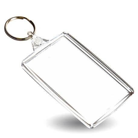 High-quality photo key ring with insert 75x45mm (50 pieces PU)